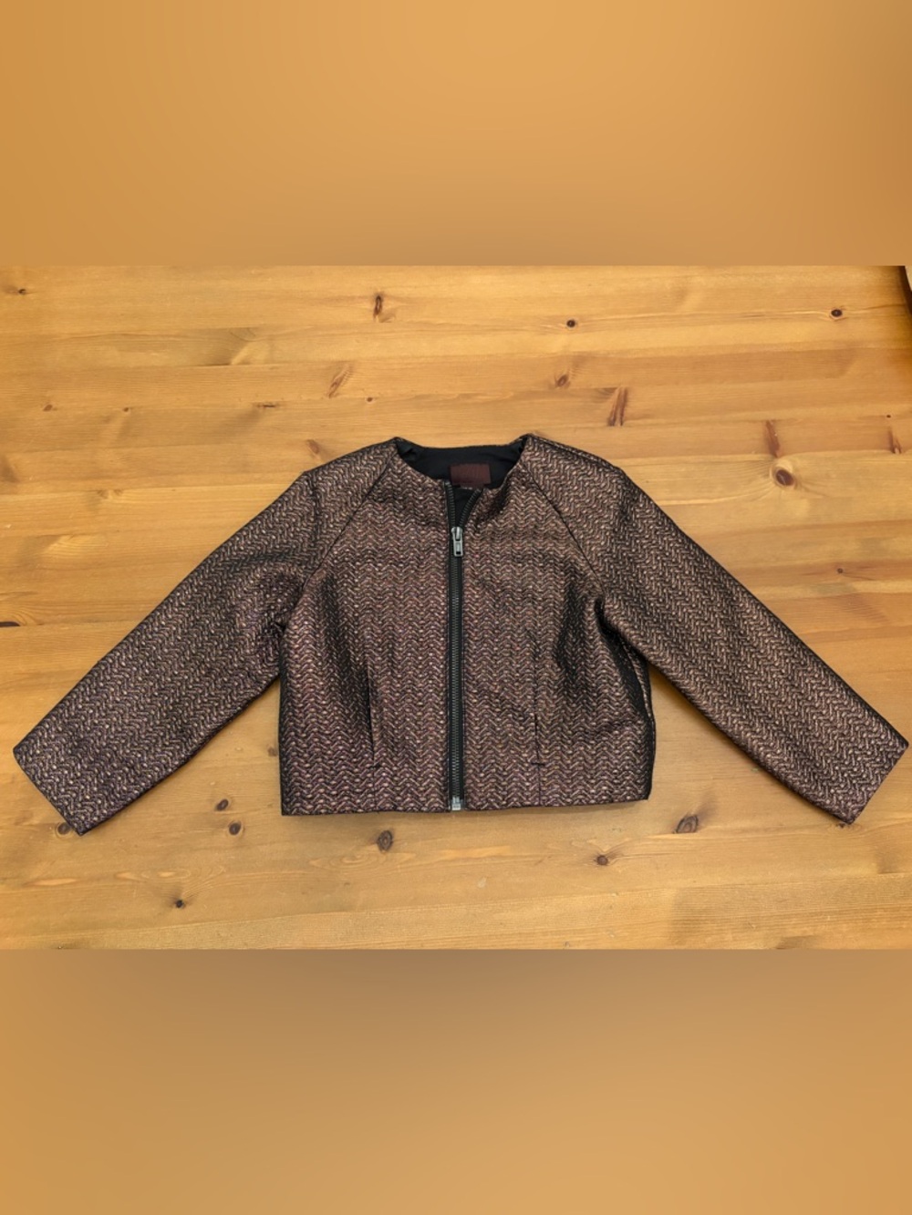 H&M Black and Metallic Copper Children's Jacket